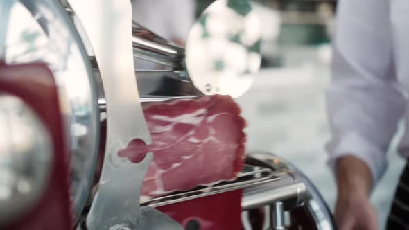 Traditional Spanish and Italian Food Professional Slicer for Slicing Meat or Jamon Slices for alt