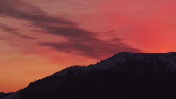 Colorful Twilight in Winter Landscape alt