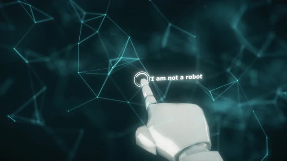 Robot Hand Clicks To Captcha I Am Not Robot Test 4k By 2ragon Videohive