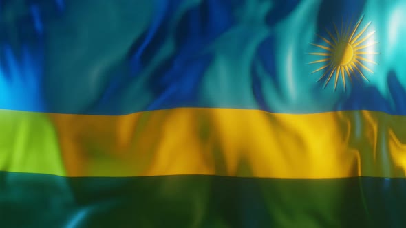 Rwanda Flag with Edge Bump