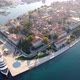 Aerial view of Zadar Old Town, famous tourist destination in Croatia, Europe