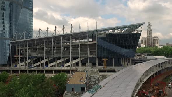 The construction of a new, modern stadium for the football team "CSKA" alt