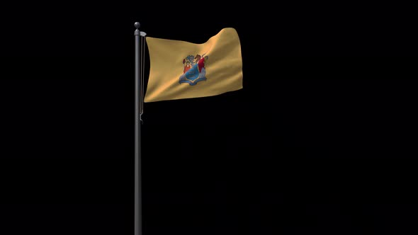 New Jersey State Flag With Alpha 4K alt