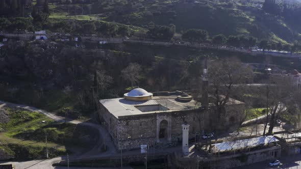 Old Mosque And Courtyard Aerial View