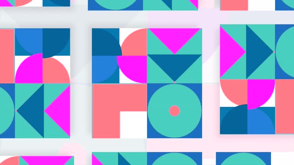 Beautiful Bright Animation with Geometric Shapes alt