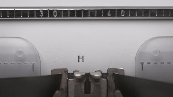 Typing Text on Typewriter alt