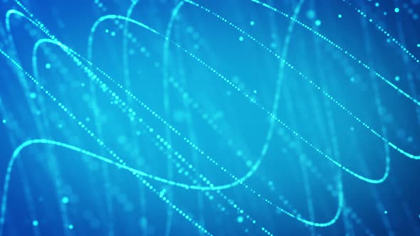 Scientific Style Abstract Background With Distorted Particle Lines Floating Around alt