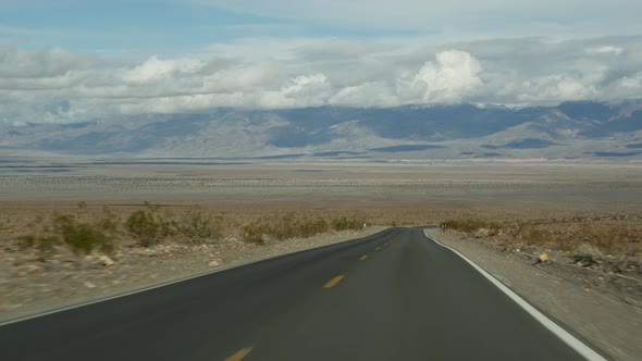 Road Trip to Death Valley Driving Auto in California USA