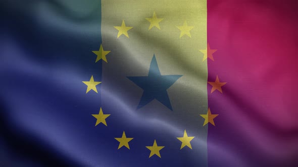 EU Senegal Flag Loop Background 4K