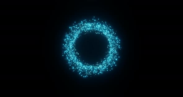 Shining squares creating a circle alt