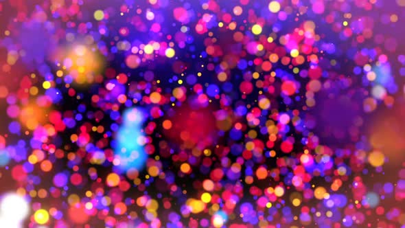 Abstract Colorful Particles Looped Background