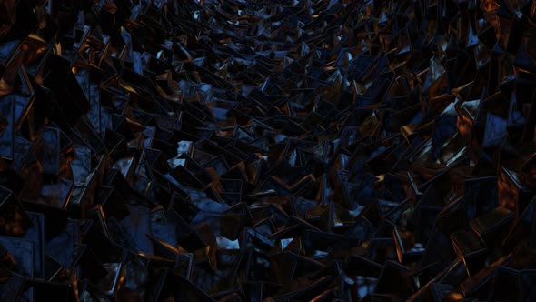 Glass Shiny Abstract Black Cubes Tunnel Animation Dark Background alt