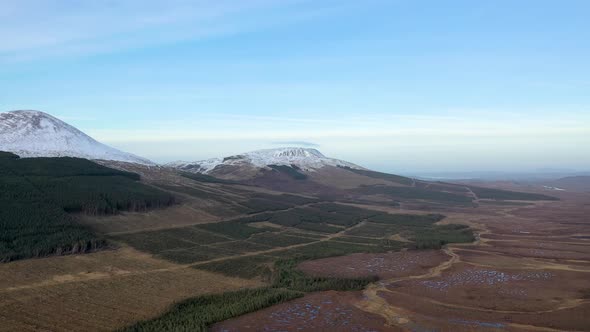 Flying Towards Crocknalaragagh and Muckish Mountain Next To Mount Errigal, the Highest Mountain in alt