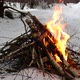 Campfire In Winter Forest - VideoHive Item for Sale