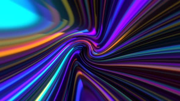 Abstract Colorful moving neon light lines