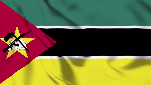 4K Mozambique Flag - Loopable