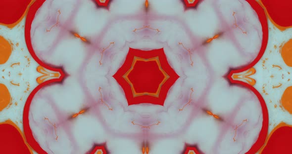 Abstract kaleidoscope with red, orange and blue colors, mosaics, abstract backgrounds, mandalas. 