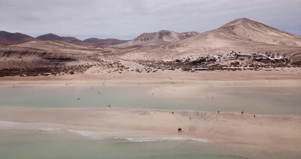 Sky aerial view of amazing sand beach and transparent caribbean sea water. Ocean landscape vacation