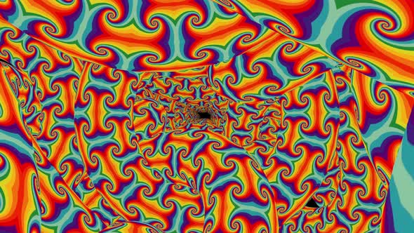 Dots Tunnel Colorfull Fractal