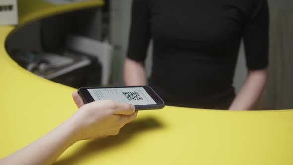 Vaccination Passport Qr Code Control Woman Checking on Phone European Coronavirus Covid 19 Vaccine alt