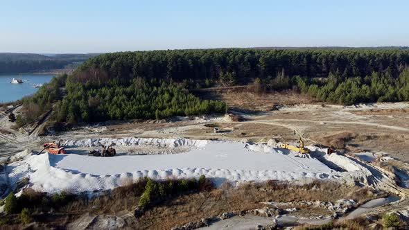 Sand Quarry Lake Forest Aerial View
