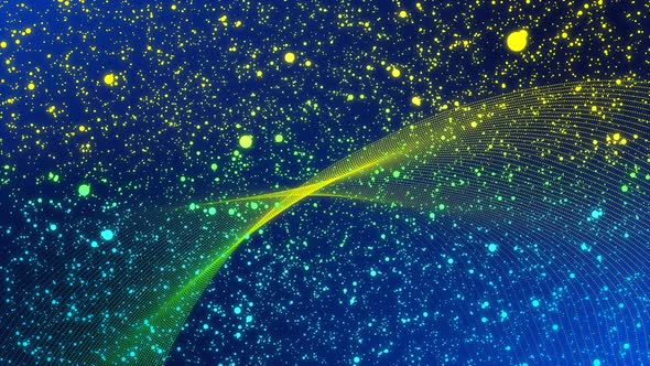 Colorful Particle Motion Graphics Background Animation With Line