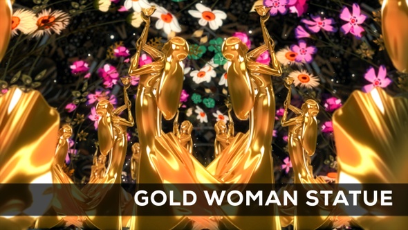 Gold Woman Statue