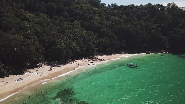 Aerial view Phuket secret beach. Nature in phuket Thailand.