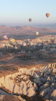 Balloons in Cappadocia Vertical Video Slow Motion alt