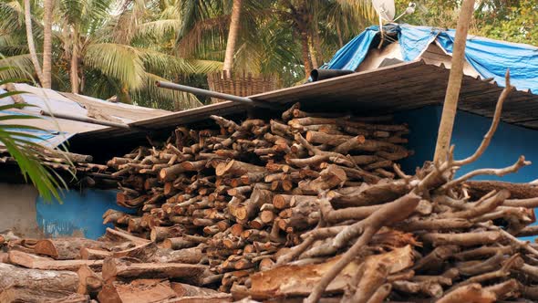 Mumbai India View to Garbage Slums Poor Area Near Residential Bollywood in Bombay and Railway Lines alt