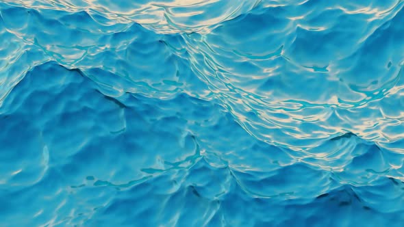Satisfying looped water waves movement in amazing ocean