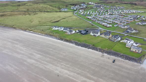 Flying Above Rossnowlagh Beach in County Donegal Ireland alt