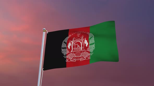 Flag Of Afghanistan Waving 4k alt