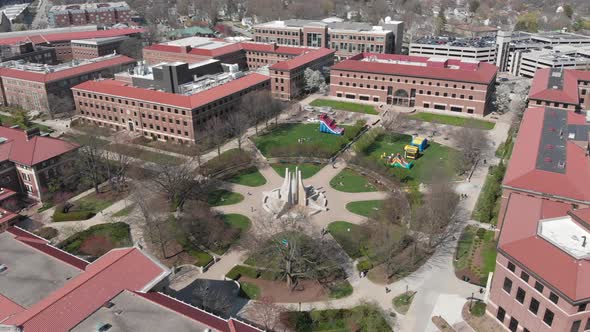 Aerial View of College Campus, Stock Footage | VideoHive