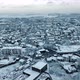 Landscape of the Snowcovered City in the Winter Evening Cloudy Day - VideoHive Item for Sale