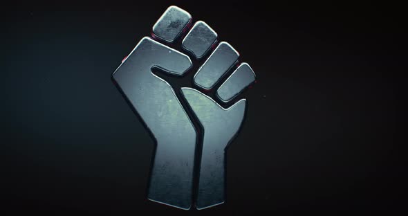 Fist and Black Lives Matter Inscription alt