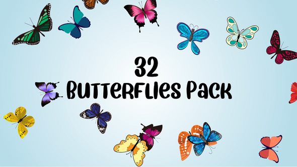 32 Butterflies Pack