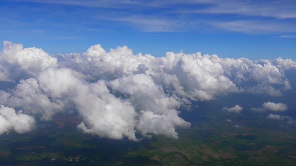 Beautiful Clouds from an airplane in the sky