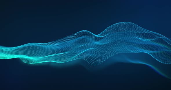 Abstract wave technology background with blue led light.