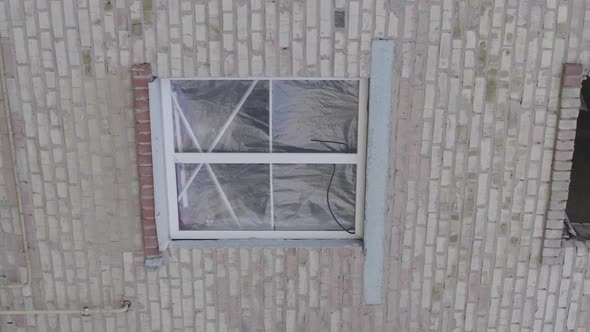 Vertical Video of a Makariv Ukraine a Building Destroyed By the War alt