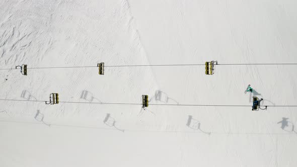 Aerial View of Livigno Ski Resort in Lombardy Italy alt