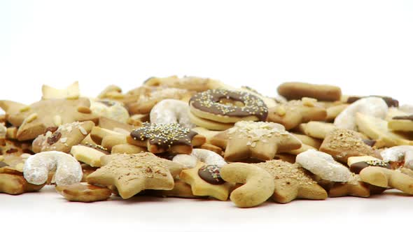 Christmas Cookies Rotating on White Closer alt