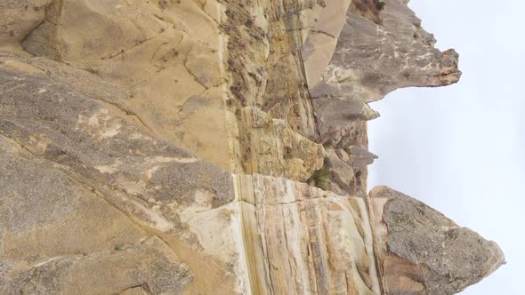 Vertical Video Cappadocia Landscape Aerial View alt