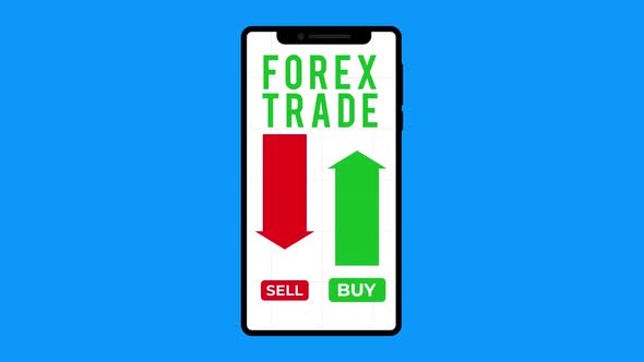 Forex Trade Buy And Sell Animated Illustration On Smart Phone Screen