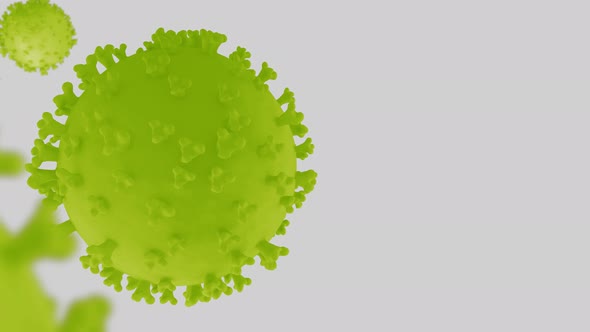 Coronavirus Green and White Background - Ver2