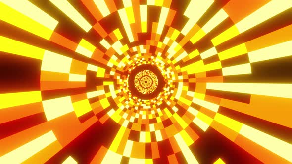 Warm Firework Circle Tunnel Vj Loop Background 4K alt