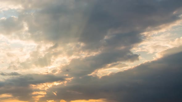 Timelapse Of Sunset With Clouds 1920x1080