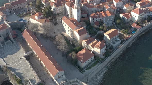 Ancient Balkan town bird's-eye view