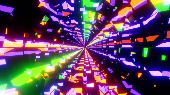 4K loop 3D animation. Abstract neon lines move in space. Futuristic background. Neon traffic alt