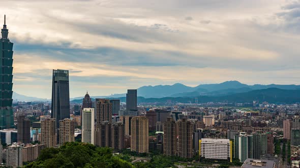 time lapse of city view in Taipei, Taiwan